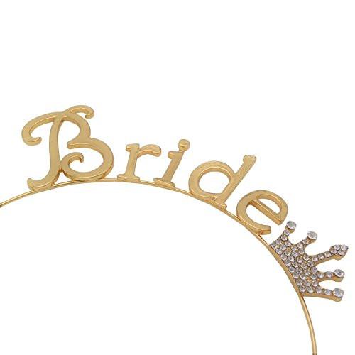 Bride Tiara Headband "Bride" Gold Tone