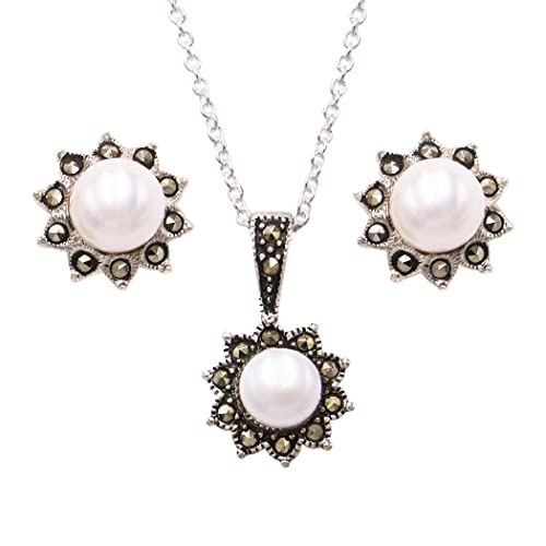 ◇roaju◇ [silver925]connecting link pearl necklace Pearl Cuban Chain Necklace Silver | JAXXON