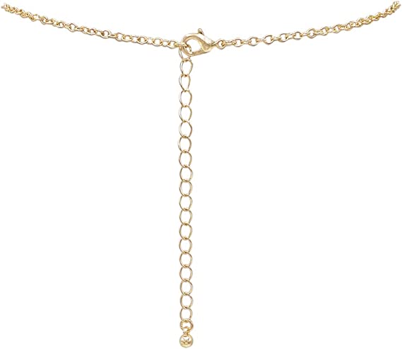 Fun Gold Tone Palm Tree Outline Pendant Necklace, 18"+3" Extender