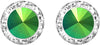 Timeless Classic Hypoallergenic Post Back Halo Earrings Made With Swarovski Crystals, 15mm-20mm (15mm, Peridot Green Silver Tone)