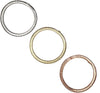 Set Of 3 Sleek And Stylish Omega Chain Coil Stretch Bracelets, 7.25" (Tri Tone Silver Gold Copper)