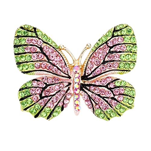 Stunning Crystal Pave Butterfly Statement Stretch Cocktail Ring