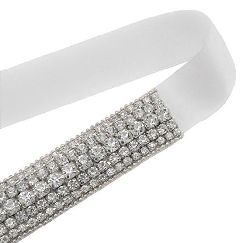 Silver Color Elegant Crystal Rhinestone Bridal Sash
