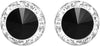 Timeless Classic Hypoallergenic Post Back Halo Earrings Made With Swarovski Crystals, 15mm-20mm (20mm, Jet Black Crystal Silver Tone)
