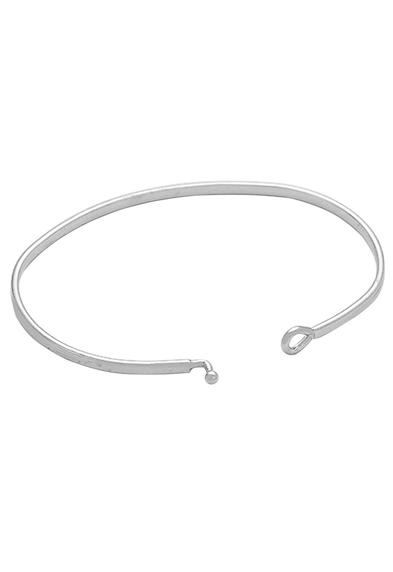 Thin Hook Bangle Bracelet "You Make Me Happy"