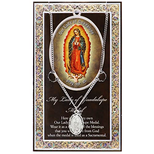 Rosemarie's Religious Gifts Our Lady Of Guadalupe Pray For Us Medal Pendant Necklace 18"