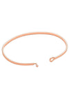 Thin Hook Bangle Bracelet Rose Gold Color "Fearless"