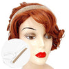 Women's Stunning Ivory Ribbon With Crystal Rhinestone Bridal Sash Belt 5 Row Crystal Gold Tone