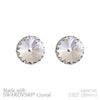 Stunning Hypoallergenic Post Back Earrings Made with Swarovski Crystals (16mm, Clear Crystal)