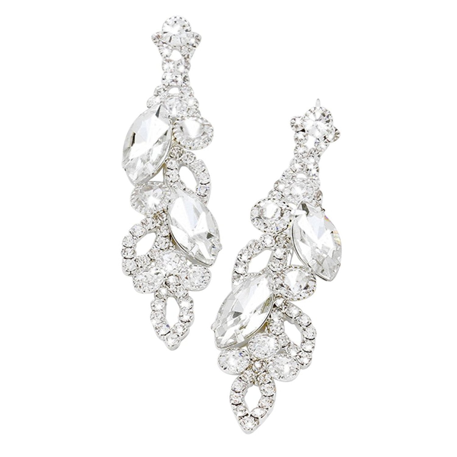 Women's Sparkling Marquise Crystal Dangle Earrings