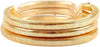 Set Of 3 Sleek And Stylish Omega Chain Coil Stretch Bracelets, 7.25" (Gold Tone)