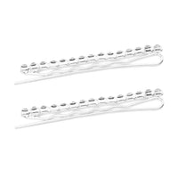 Rhinestone Sparkle Hair Clip Bobby Pins (Silver Tone)