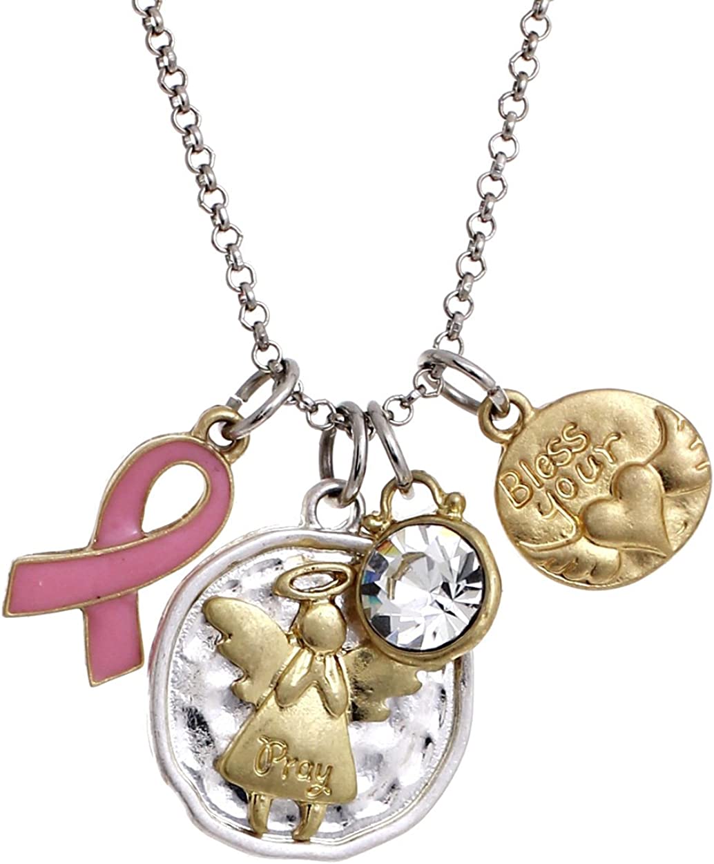 Breast cancer cheap necklace charm