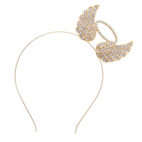 Crystal Rhinestone Christmas Angel Wings And Halo Comfort Costume Headband