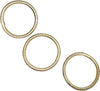 Set Of 3 Sleek And Stylish Omega Chain Coil Stretch Bracelets, 7.25" (Gold Tone)