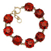 Rhinestone Link Fashion Bracelet Burnt Orange