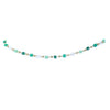 Stunning Emerald Green Beaded Chain Ankle Bracelet Anklet, 9"-11" with 2" Extender