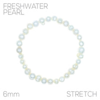 High Luster 6mm Freshwater Pearl Stretch Bracelet, 2.25"