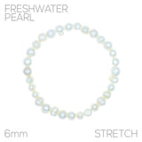High Luster 6mm Freshwater Pearl Stretch Bracelet, 2.25