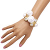 Statement Extra Large Simulated Pearl and Crystal Rhinestone Hinged Wrap Cuff Bangle Bracelet