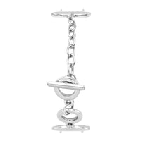 Western Style Design Semi Precious Howlite Stone Toggle Closure Bracelet (Black)