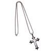 Two Tone Religious Cross Pendant Stainless Steel Necklace