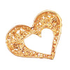 Sparkling Pave Crystal Rhinestone Heart Brooch Pin  2.25"