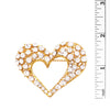 Sparkling Pave Crystal Rhinestone Heart Brooch Pin  2.25"