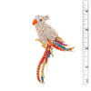 Stunning Pave Crystal Cockatoo Bird Statement Brooch Lapel Pin, 3.75"