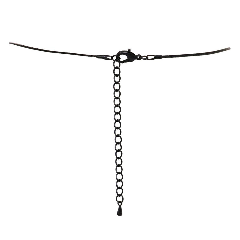 Stunning Floral Statement Dangling Necklace and Earring Set (Black)