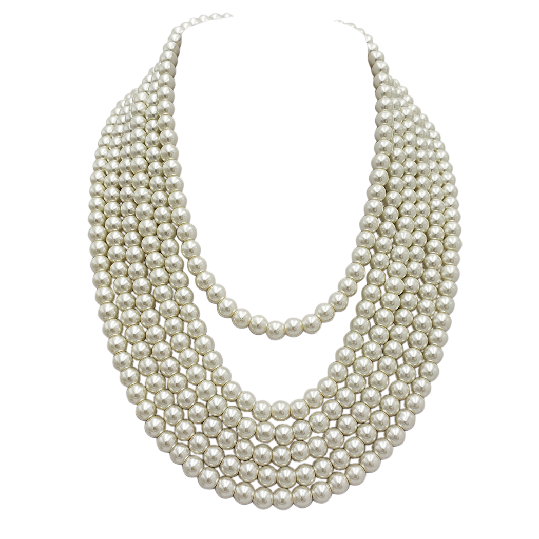Cascading pearl best sale necklace