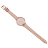 Beautiful Blush Pink Faux Leather Round Band With A Two Toned Face Fashion Watch Rose Gold Tone Hardware Fashion Wrist Band Strap