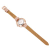 Beautiful Blush Pink Faux Leather Round Band With A Two Toned Face Fashion Watch Rose Gold Tone Hardware Fashion Wrist Band Strap
