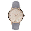 Genuine Leather Mother of Pearl Fashion Watch (Light Grey)