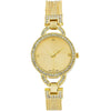 Crystal Embellished Bracelet Watch (Gold)