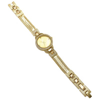 Crystal Embellished Bracelet Watch (Gold)