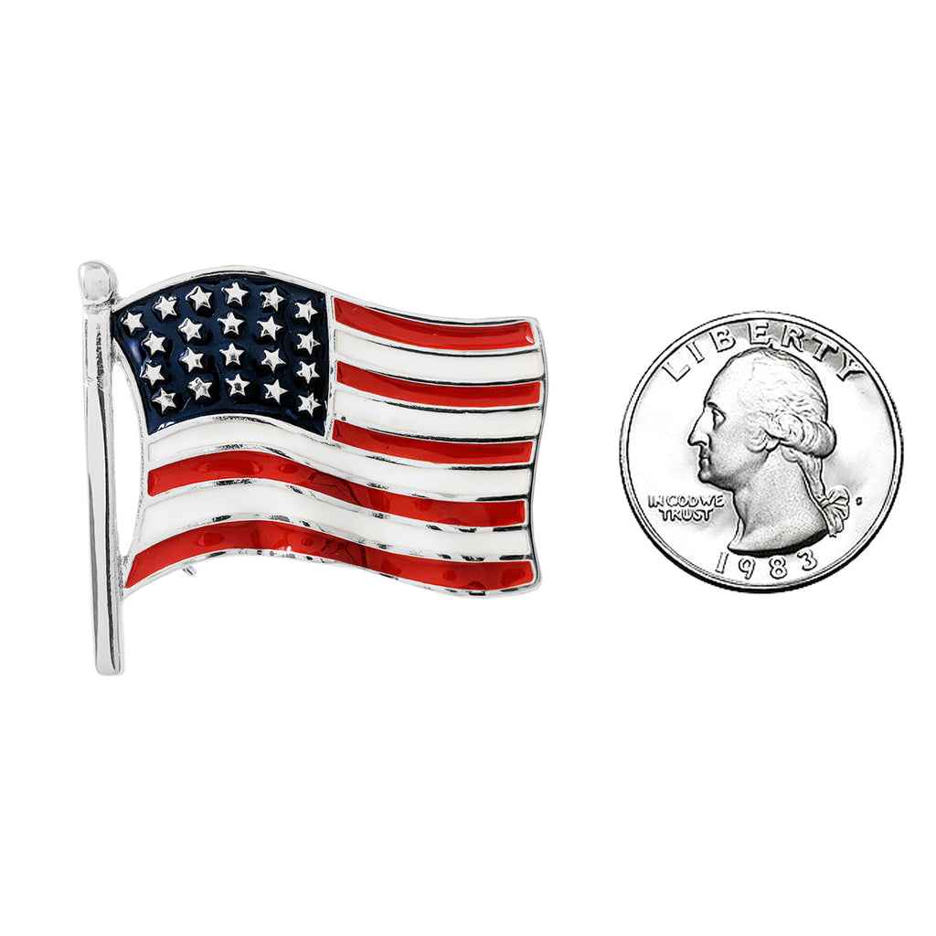 United States of America Enamel Flag Lapel Pin Brooch USA 1.5"