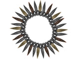 Cowgirl Chic Western Mixed Metal Feathers Stretch Bracelet, 6.75