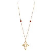 Extra long Adjustable Pendant Cross and Beautiful Chain Necklace