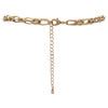 Trendy Double Link Gold Tone Textured Chain Statement Choker Necklace, 16"-19" with 3" extender