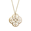 Rosemarie Collections Gold Tone Extra Long Geometric Cross Medallion Pendant Necklace 34 inches