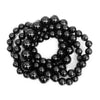 Statement Set of 5 Stacking Pearl Bead Stretch Bracelets, 2.5" (Jet Black)