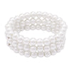3 Row 8mm Simulated Pearl Multiple Stretch Bracelet