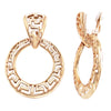 Door Knocker Style Clip On Statement Hoop Earrings, 2.5" (Gold Tone)