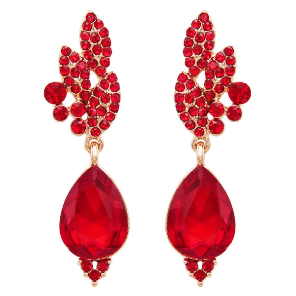 Rose Gold Silver Red Indian Asian Butterfly Stud Cubic Zirconia Earrings —  Glimour Jewellery