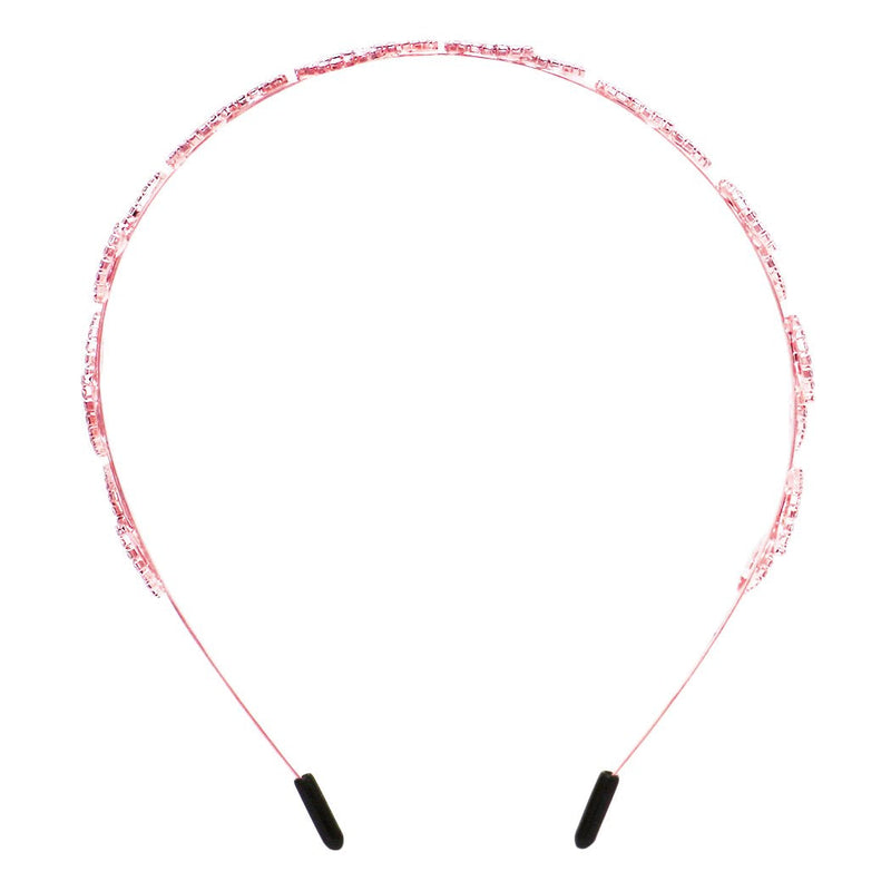 Stunning Petite Leaf Detail Crystal Rhinestone Fashion Bridal Headband (Rose Gold Tone)
