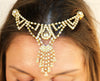 Waterfall Dangle Center Crystal Rhinestone Tikka Hair Comb Head Chain