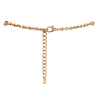 Stunning Crystal Rhinestone Statement Necklace Drop Earrings Bridal Set, 18"+3" Extender (Fuchsia Pink Crystal Gold Tone Setting)