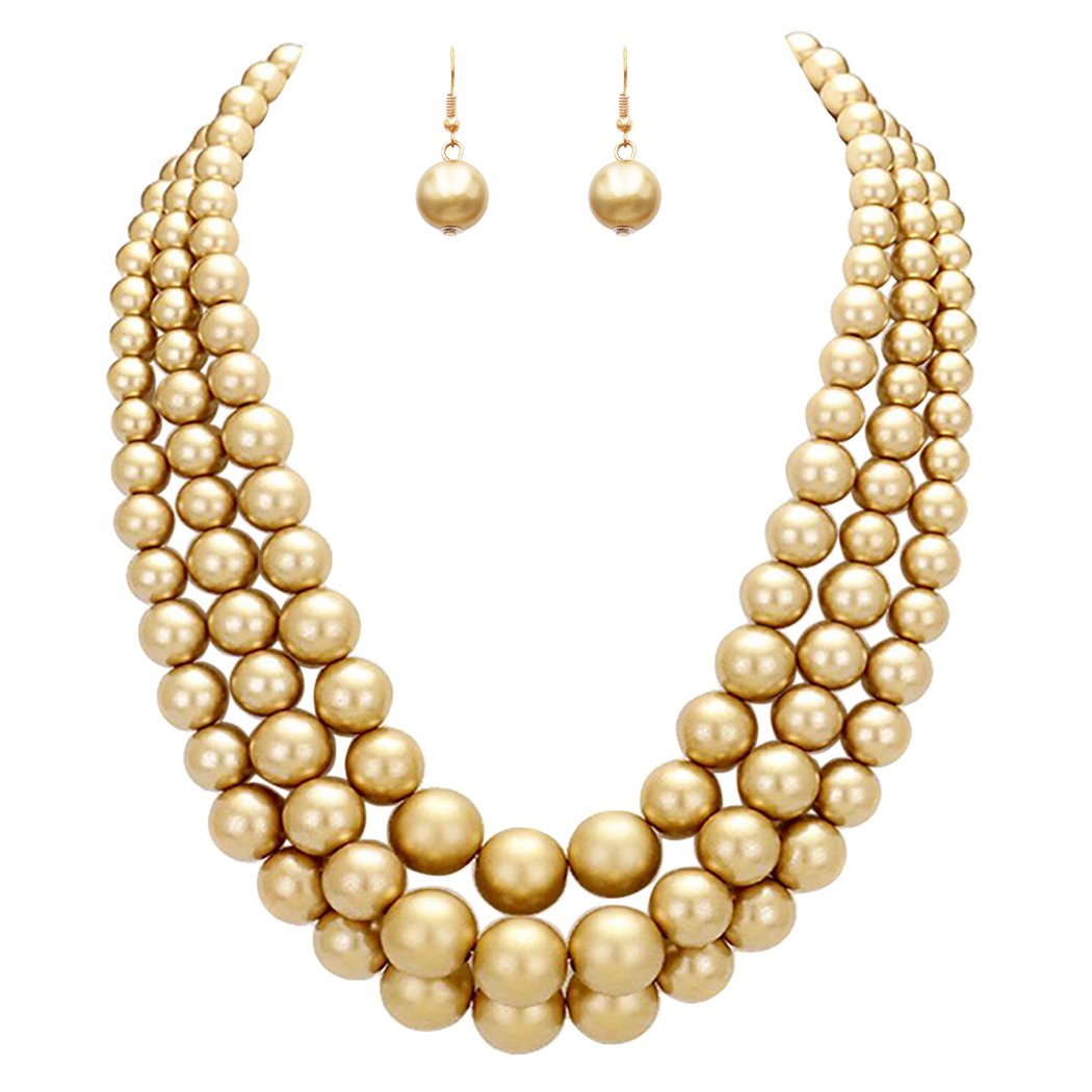 Cato Fashions  Cato Chunky Pearl Layered Necklace