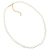 Knotted Glass Simulated Pearl Strand Necklace, 24"+3" Extender (10mm, Cream)
